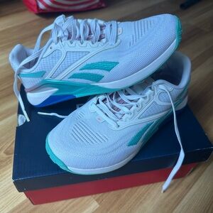 Reebok Nano Fitness x2 White and Teal Sneakers